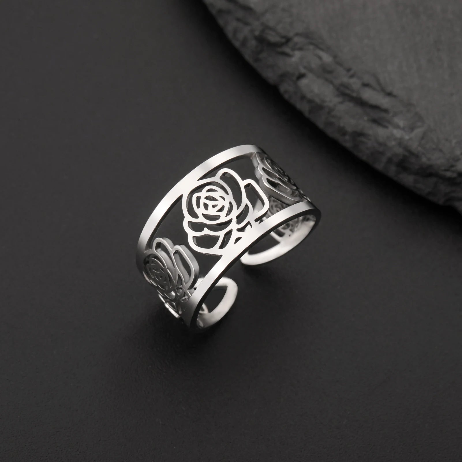 Stainless Steel Adjustable Finger Ring