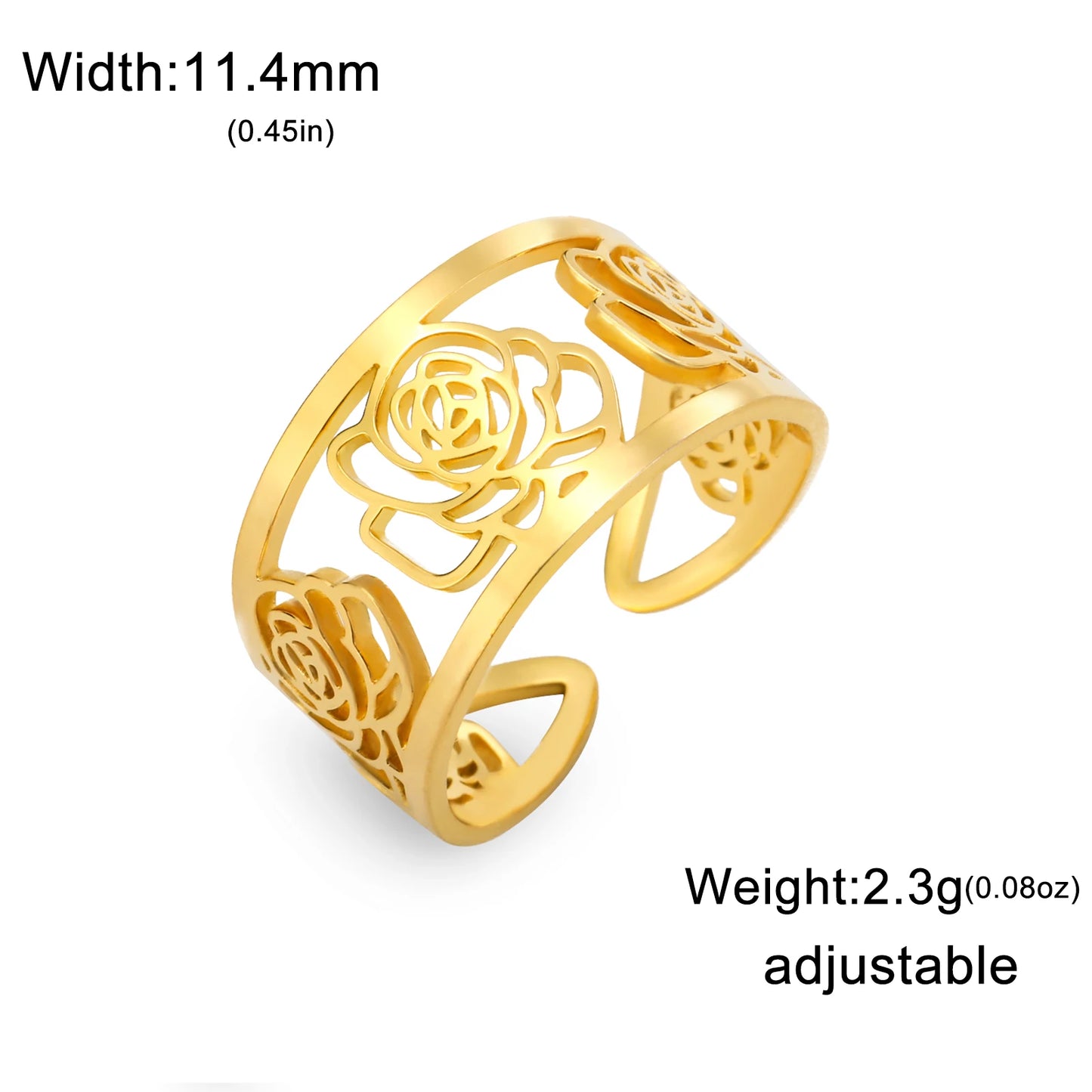 Stainless Steel Adjustable Finger Ring