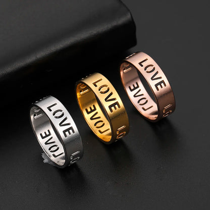 Hollow Love Letter Ring
