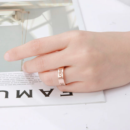 Hollow Love Letter Ring
