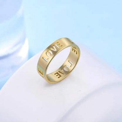 Hollow Love Letter Ring
