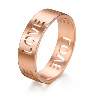 Hollow Love Letter Ring
