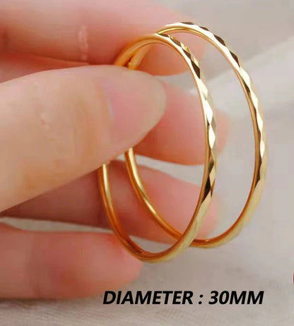 Fashionable Rose Gold Hoop Earrings