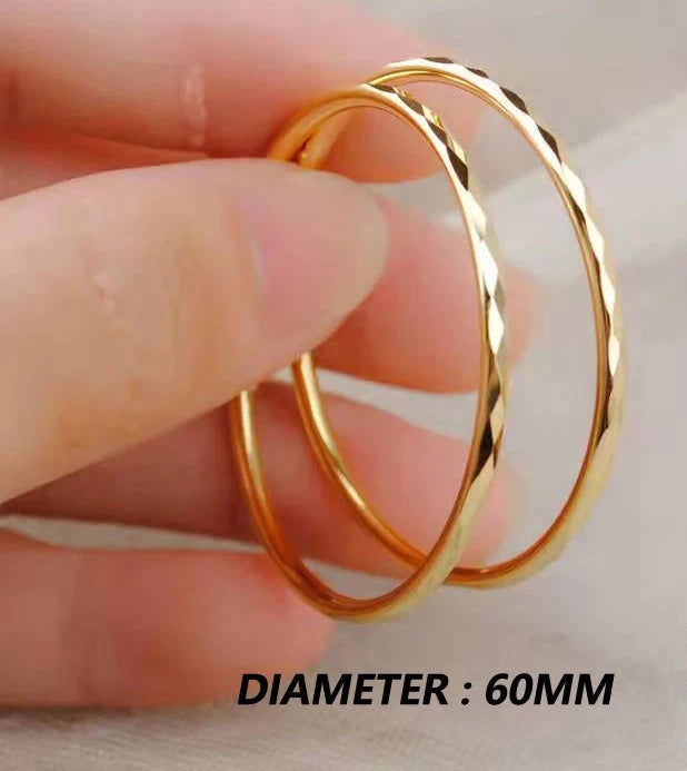 Fashionable Rose Gold Hoop Earrings