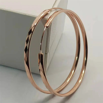 Fashionable Rose Gold Hoop Earrings