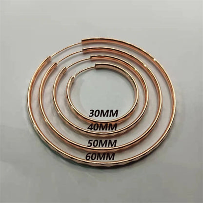 Fashionable Rose Gold Hoop Earrings