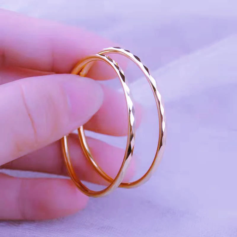 Fashionable Rose Gold Hoop Earrings