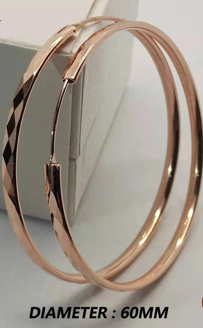 Fashionable Rose Gold Hoop Earrings