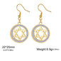 Star of David Clear Earring