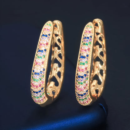 Round Multi Colored Hoop Earrings - JR NEST