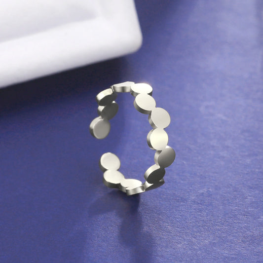 Geometric Round Open Ring