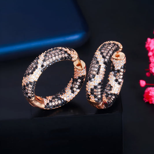 Snake Leopard Hoop Earrings - JR NEST