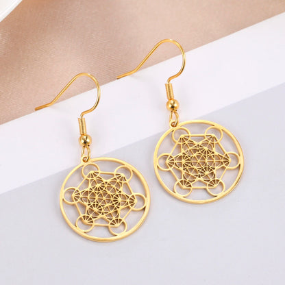 Metatron Cube Stainless Earrings