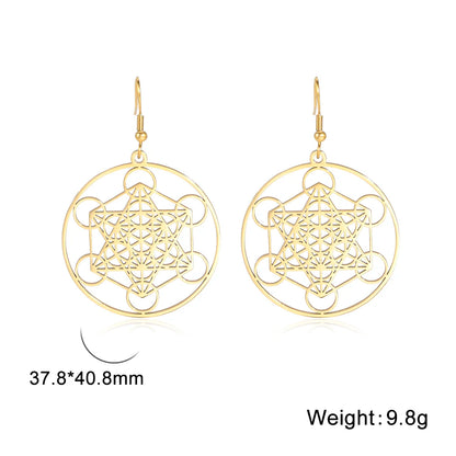 Metatron Cube Stainless Earrings