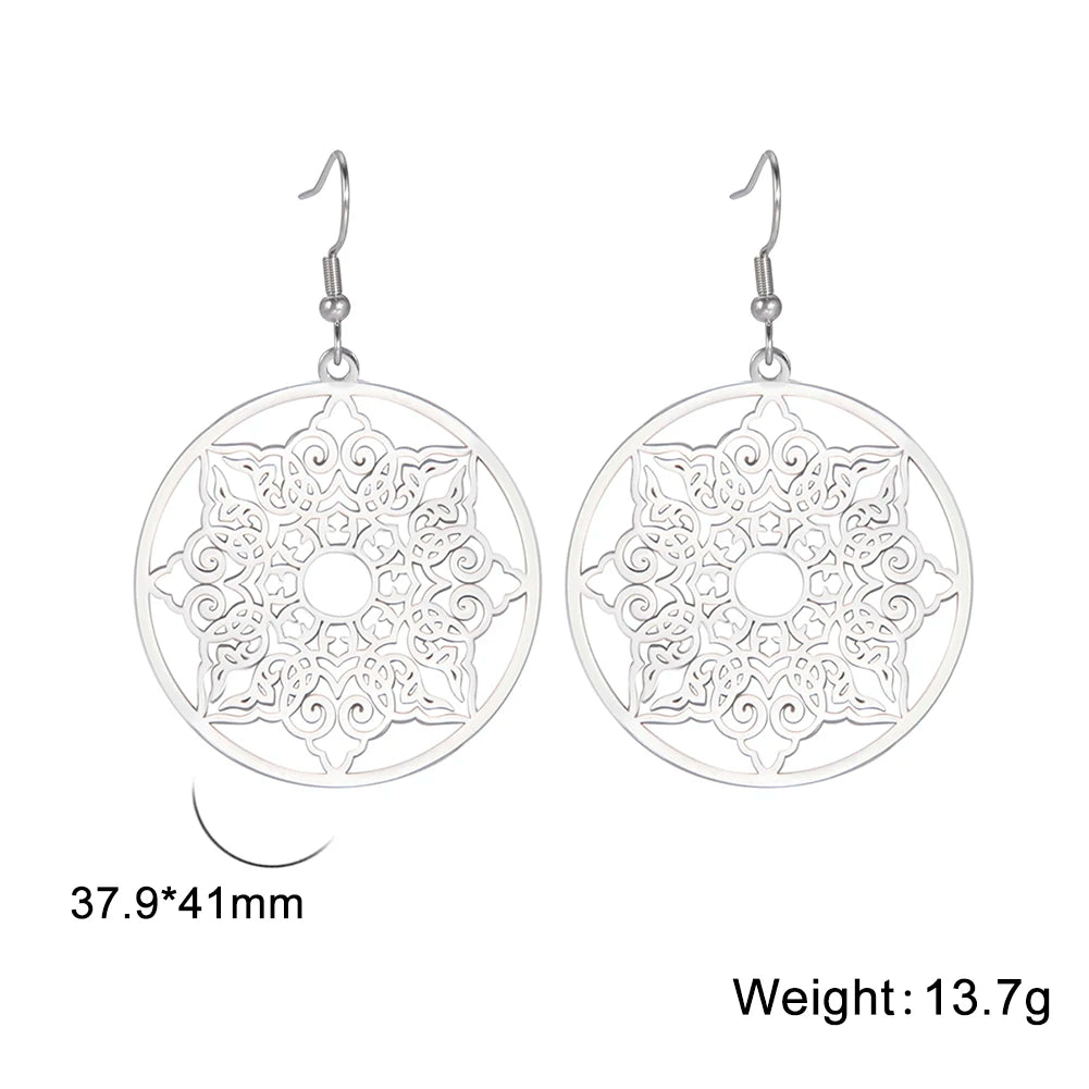 Metatron Cube Stainless Earrings