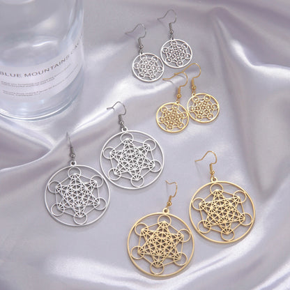 Metatron Cube Stainless Earrings