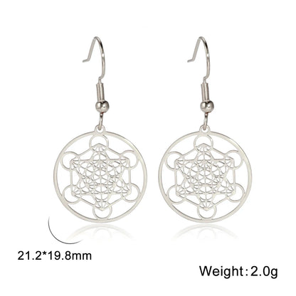 Metatron Cube Stainless Earrings