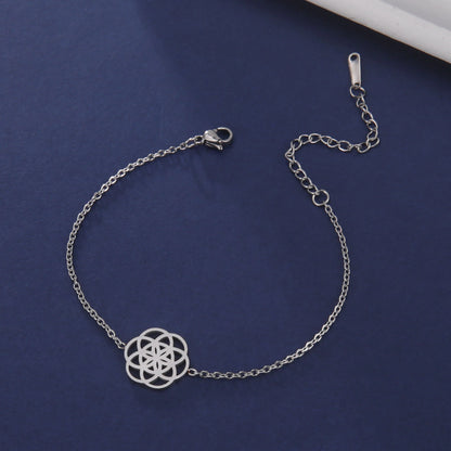 Stainless Steel Mandala Jewelry Bracelet