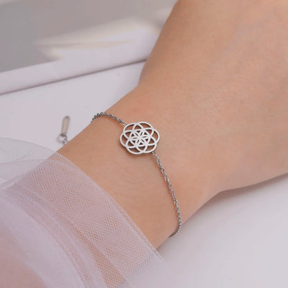 Stainless Steel Mandala Jewelry Bracelet