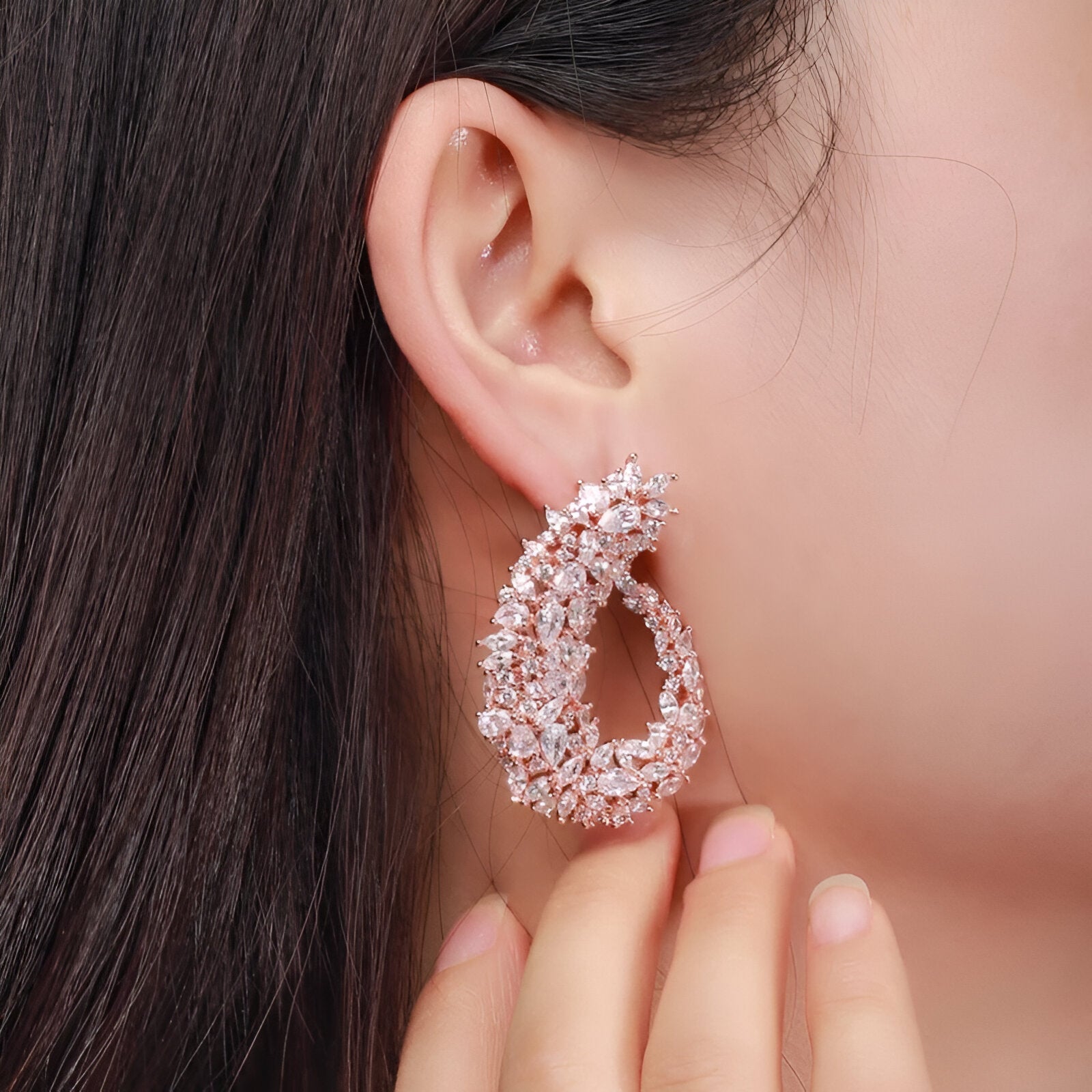 Silver Color Big Flower Earrings - JR NEST