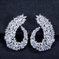 Silver Color Big Flower Earrings - JR NEST