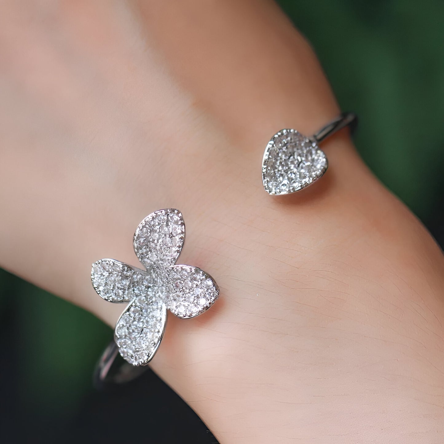 Flower and Leaf Adjustable Bracelet - JR NEST