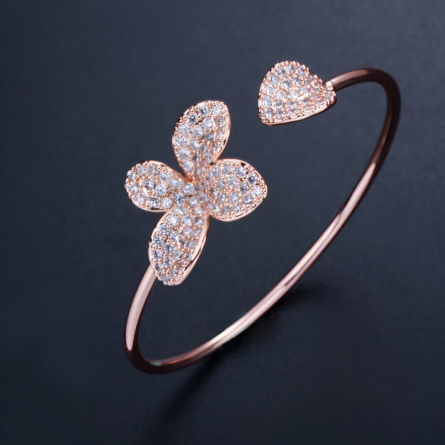 Flower and Leaf Adjustable Bracelet - JR NEST