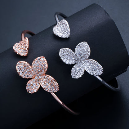 Flower and Leaf Adjustable Bracelet - JR NEST