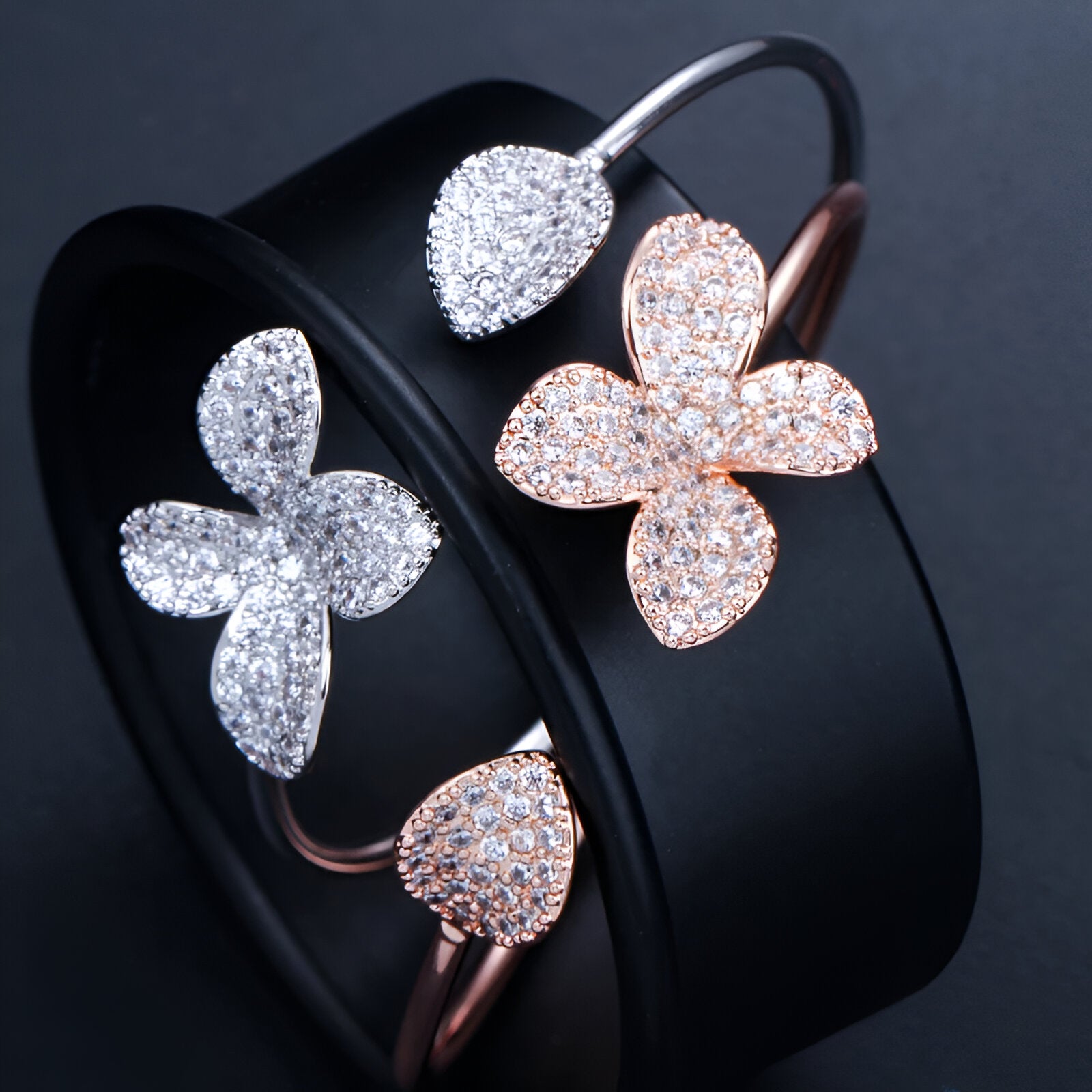 Flower and Leaf Adjustable Bracelet - JR NEST