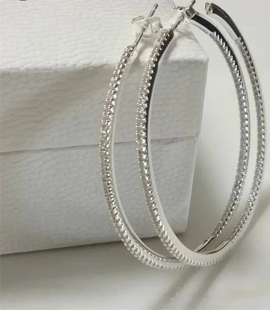 Elegant Silver Hoop Earrings