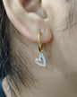 Silver Heart Hoop Earrings