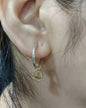 Silver Heart Hoop Earrings