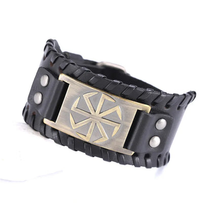 Adjustable Kolovrat Punk Bracelet