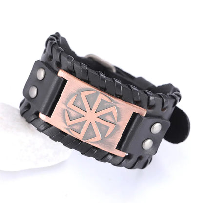 Adjustable Kolovrat Punk Bracelet