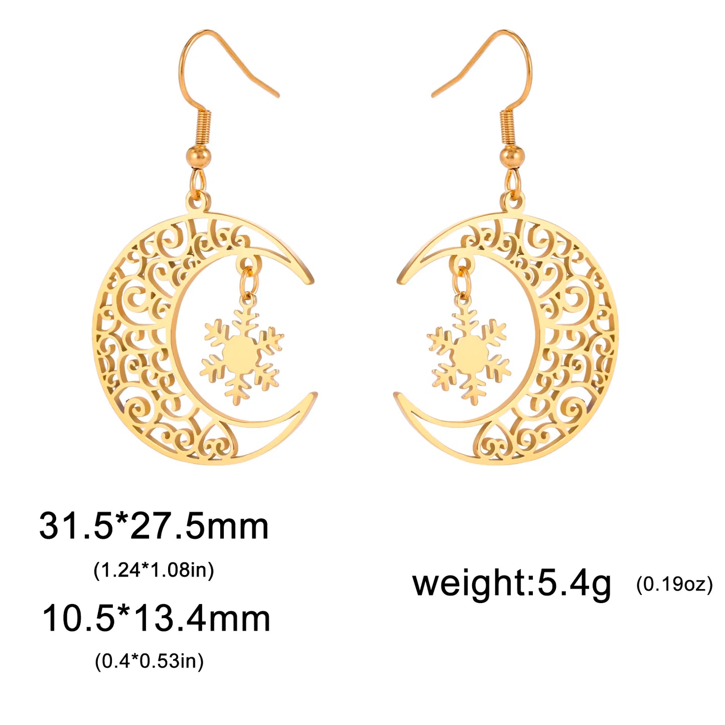 Christmas Trendy Filigree Earrings