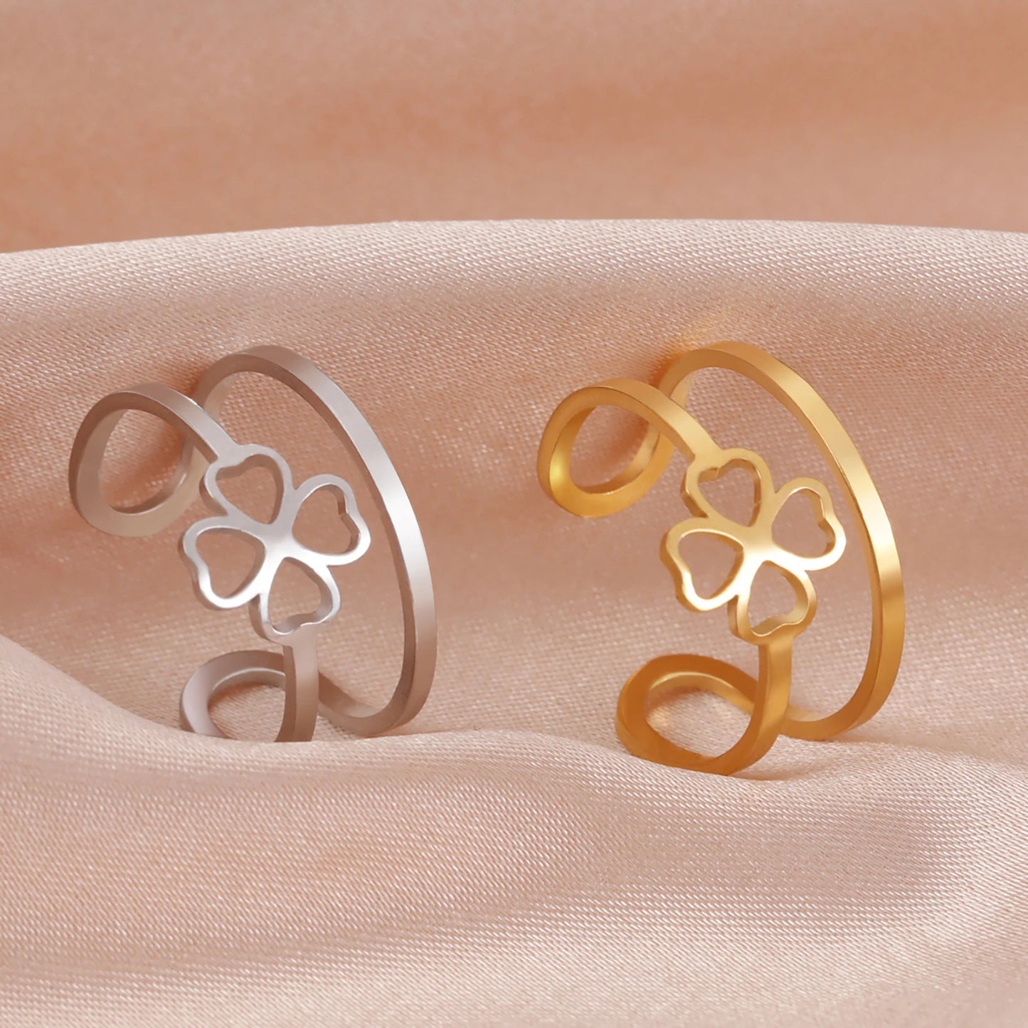 Four-Leaf Clover Fashion Ring