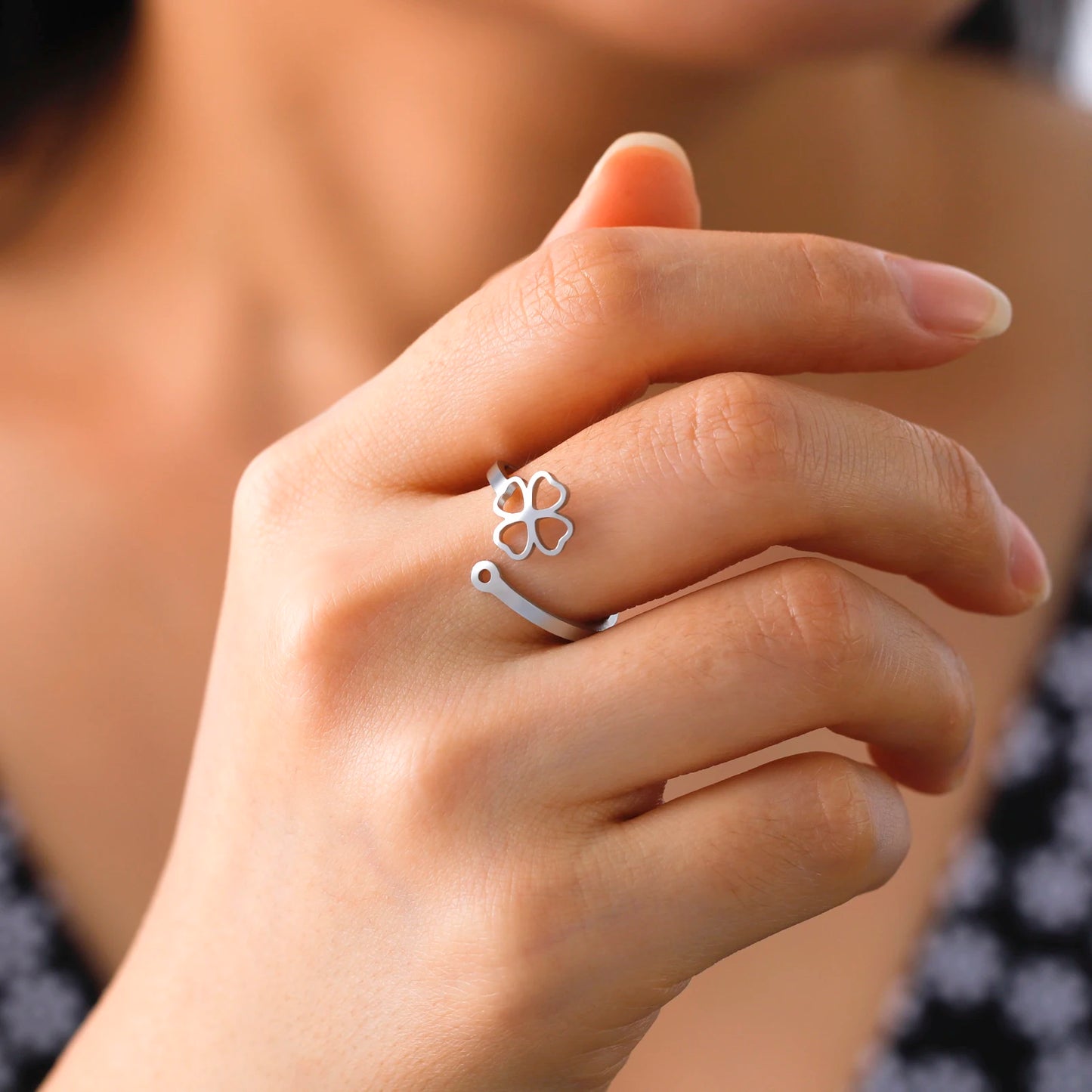 Four-Leaf Clover Fashion Ring