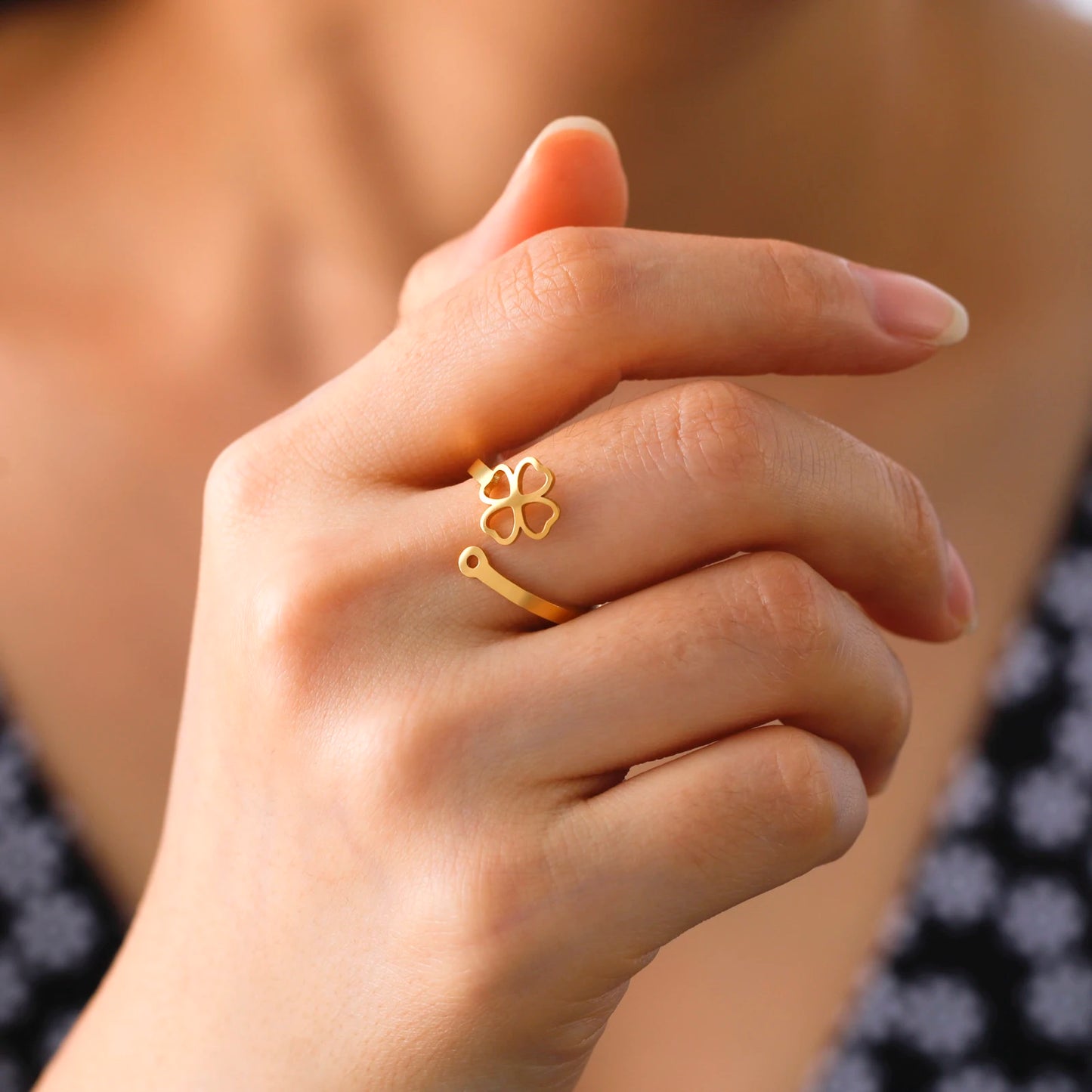 Four-Leaf Clover Fashion Ring