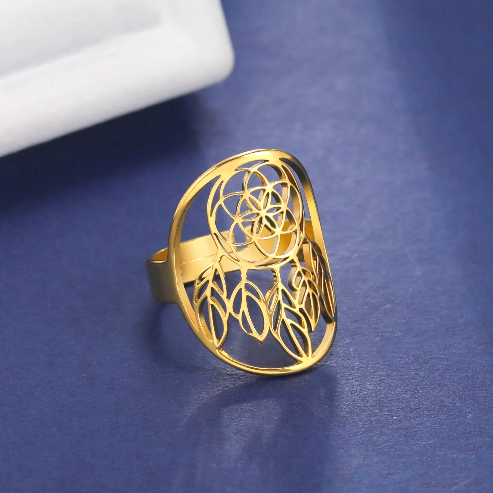 Adjustable Gold Catcher Ring