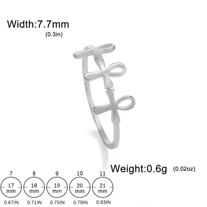 Ankh Cross Finger Ring