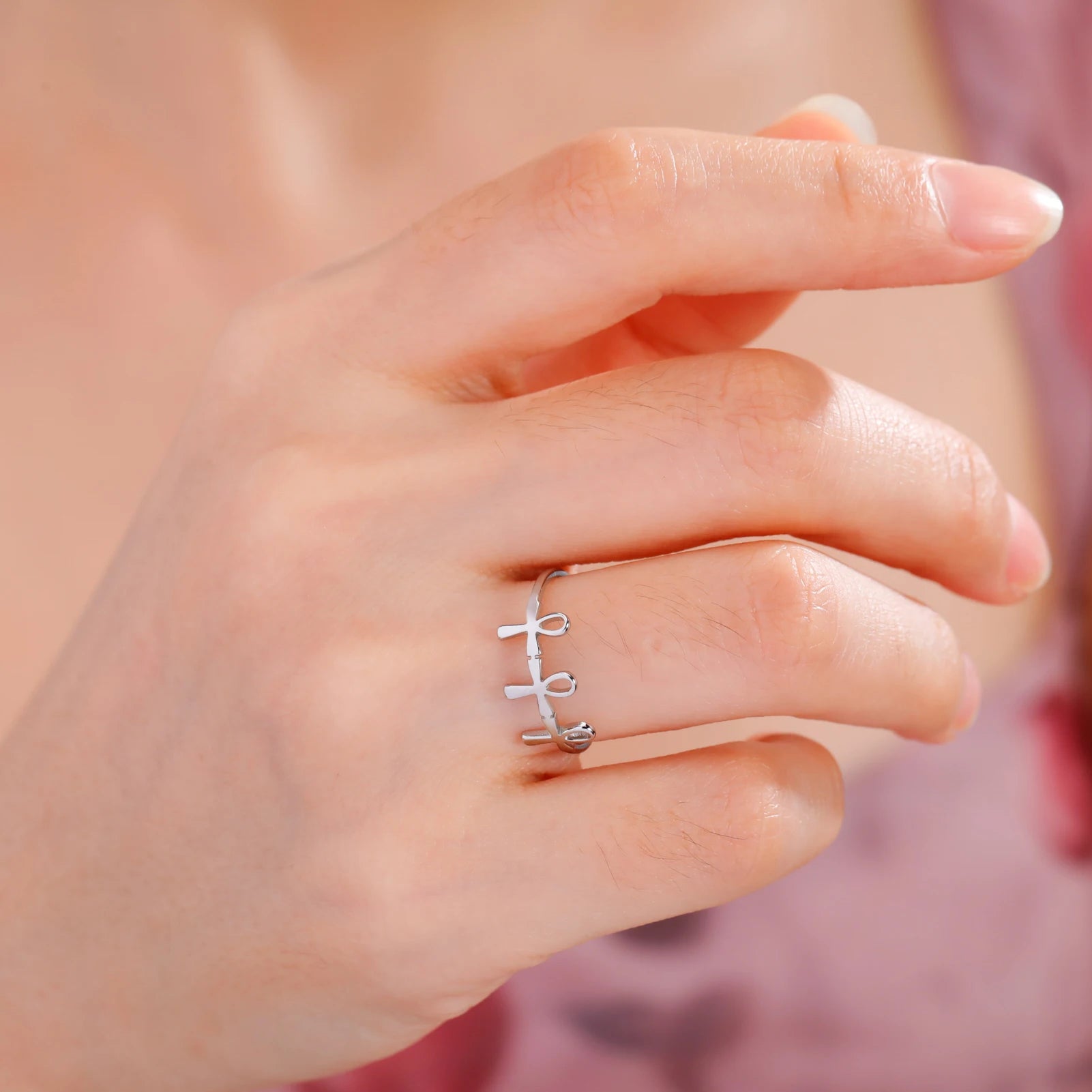 Ankh Cross Finger Ring