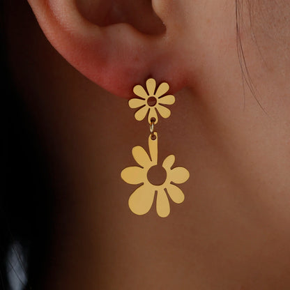 Sweet Flower Drop Earrings