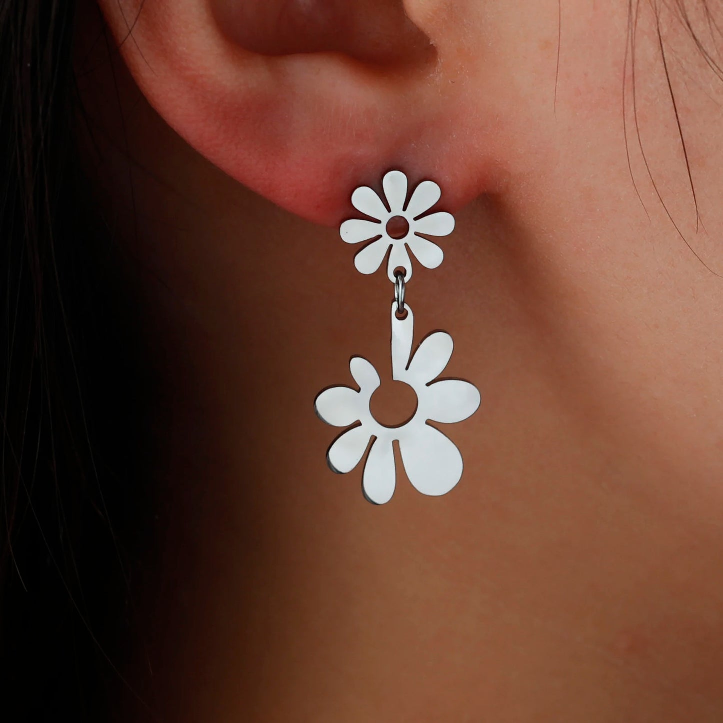 Sweet Flower Drop Earrings