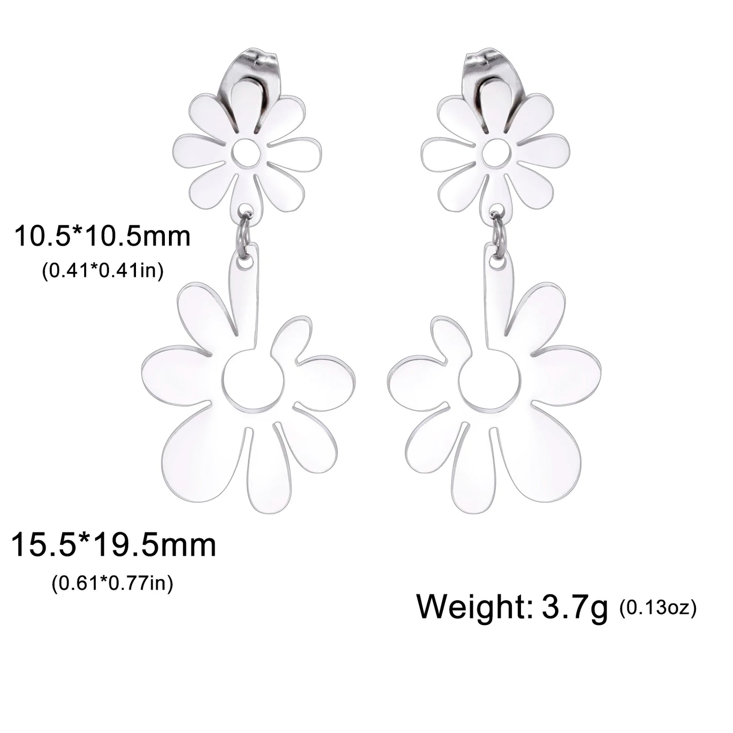 Sweet Flower Drop Earrings