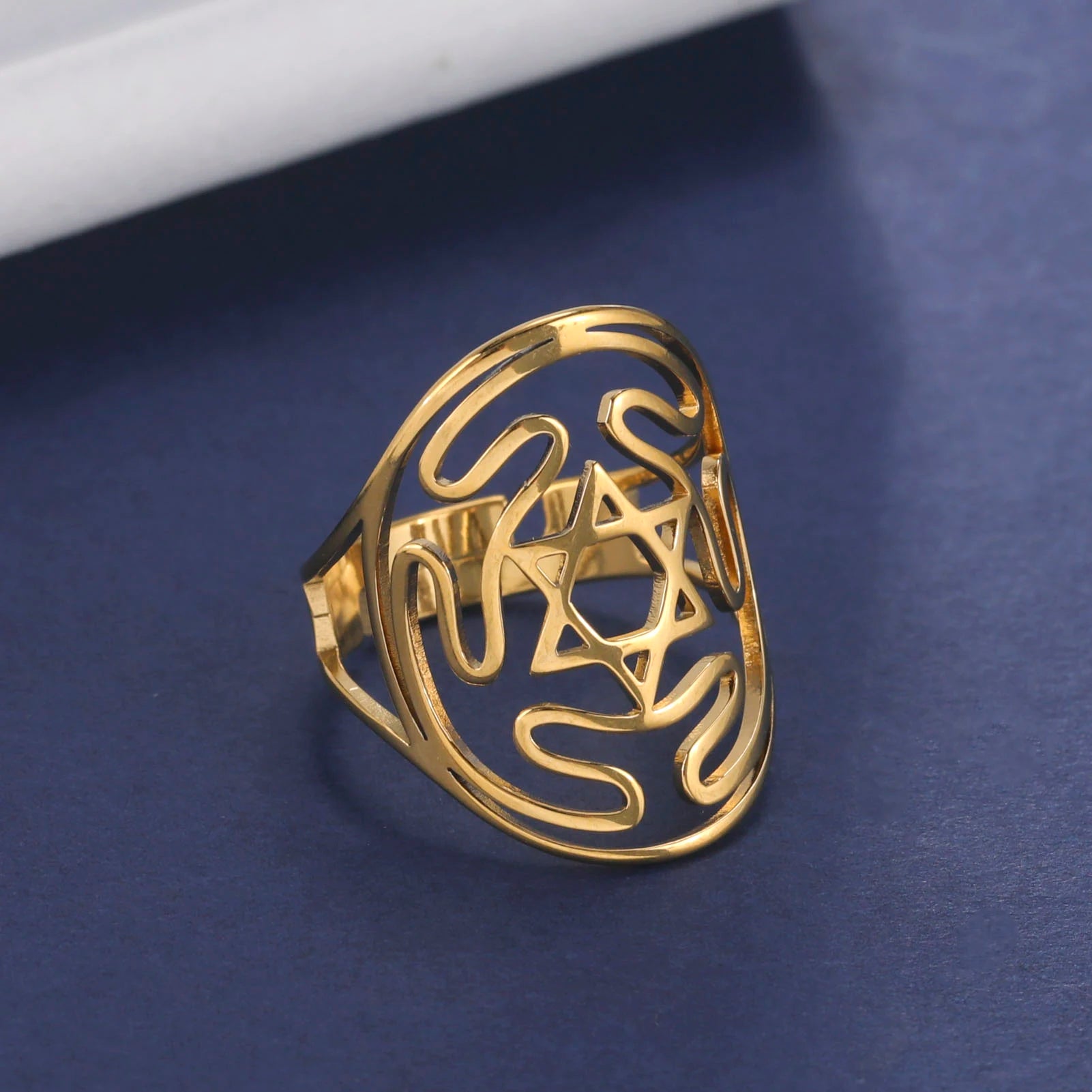 Star of David Amulet Ring