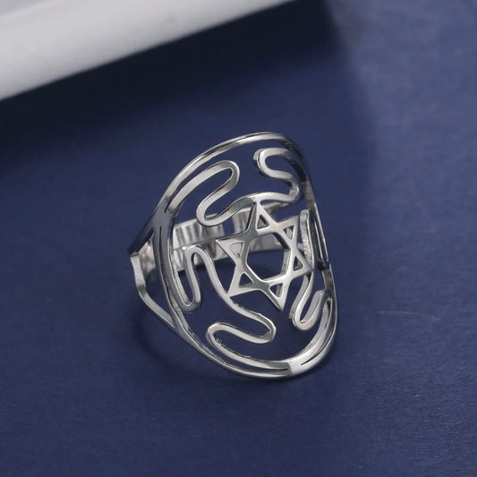 Star of David Amulet Ring