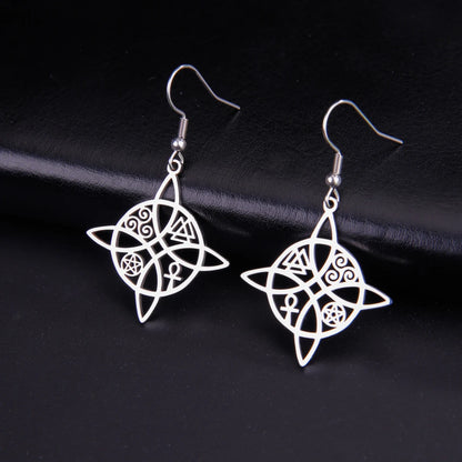 Cross Pentacle Earrings 