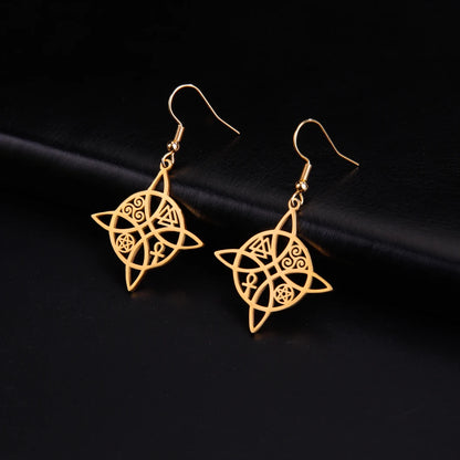 Cross Pentacle Earrings 