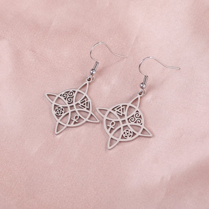 Cross Pentacle Earrings 