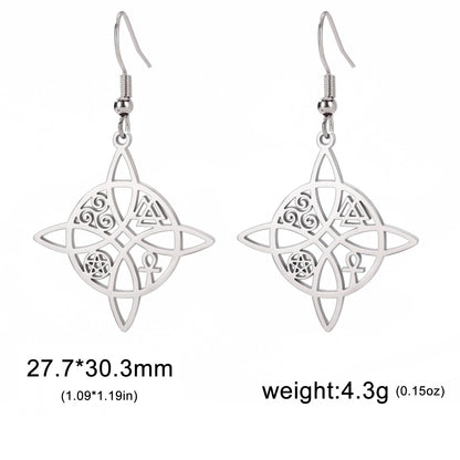 Cross Pentacle Earrings 